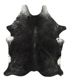Salt and Pepper Black XX-Large Brazilian Cowhide Rug 8'9"H x 7'9"W #23661 by Hudson Hides