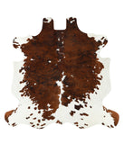 Brown and White Cowhide Rug #24114