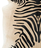 Zebra Cowhide Rug #24693