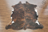 Dark Brindle X-Large European Cowhide Rug 7'2" H x 6'W by Hudson Hides