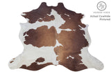 Brown and White XX-Large European Cowhide Rug 8' H x 7'W by Hudson Hides