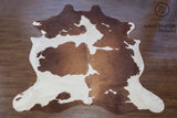 Brown and White XX-Large European Cowhide Rug 8' H x 7'W by Hudson Hides