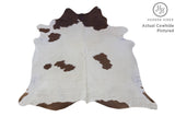 Brown and White X-Large Brazil Cowhide Rug 7'4" H x 6'5"W by Hudson Hides