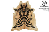 Zebra Cowhide Rug #4318