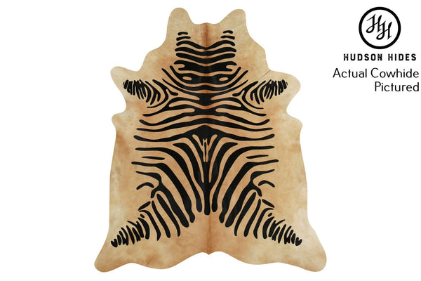 Zebra Cowhide Rug #4318
