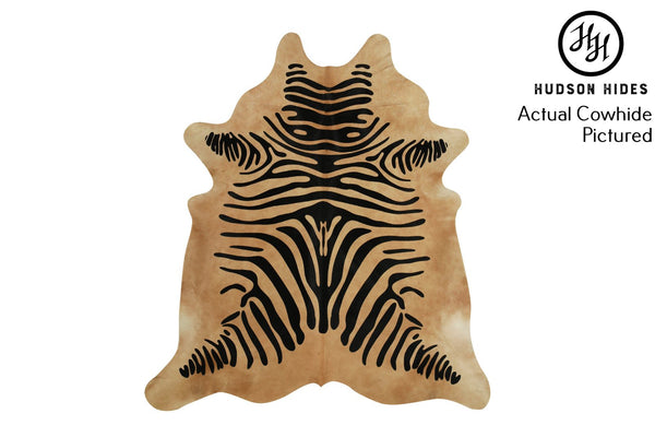 Zebra Cowhide Rug #4320