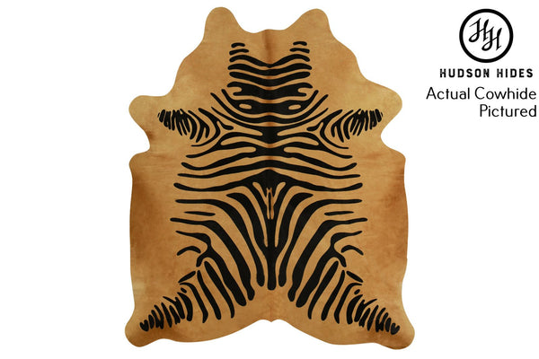 Zebra Cowhide Rug #4324