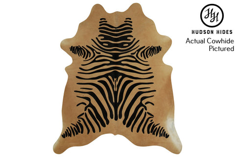 Zebra Cowhide Rug #4326