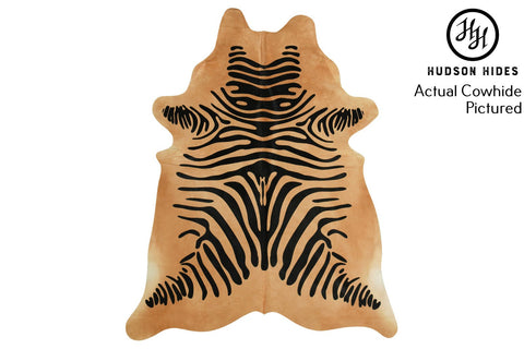 Zebra Cowhide Rug #4337