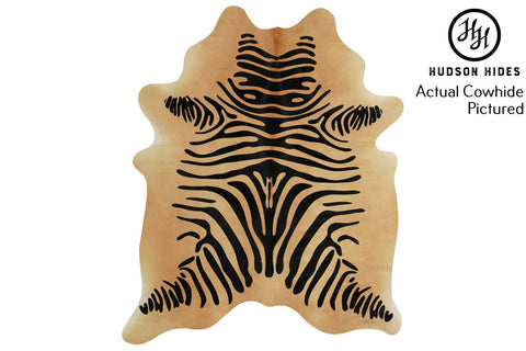 Zebra Cowhide Rug #4339