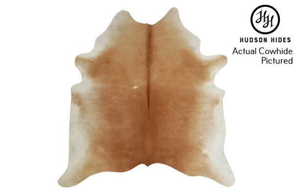 Brown and White Cowhide Rug #4379