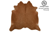 Solid Brown Cowhide Rug #4581