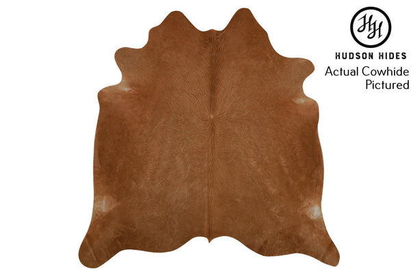 Solid Brown Cowhide Rug #4581