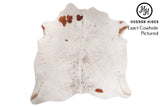Salt and Pepper Brown X-Large Brazilian Cowhide Rug 6'6"H x 6'6"W #5913 by Hudson Hides