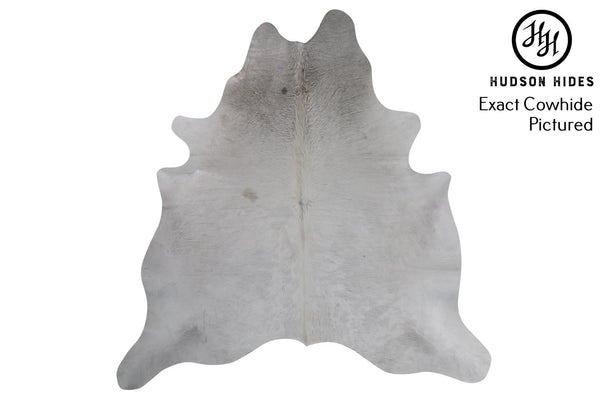 Medium Grey XX-Large Brazilian Cowhide Rug 7'2"H x 7'1"W #5937 by Hudson Hides