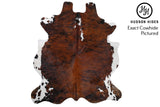 Tricolor X-Large European Cowhide Rug 7'1"H x 6'4"W #6160 by Hudson Hides