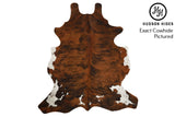 Tricolor Large European Cowhide Rug 6'4"H x 5'9"W #6305 by Hudson Hides