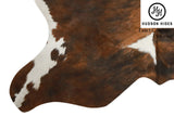 Tricolor X-Large European Cowhide Rug 6'11"H x 6'4"W #6622 by Hudson Hides