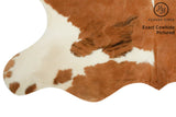Brown And White Cowhide Rug #7411