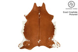 Brown And White Cowhide Rug #7419