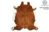 Brown And White Cowhide Rug #7421