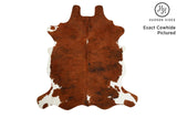 Brown And White Cowhide Rug #7469