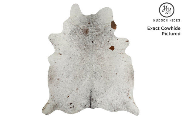 Salt And Pepper Brown Cowhide Rug #7692