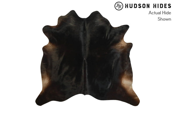 Solid Black Cowhide Rug #8250