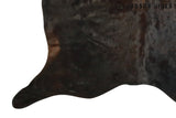 Solid Black Cowhide Rug #8281