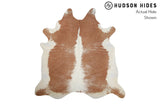 Beige And White Cowhide Rug #8415