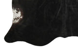 Solid Black Cowhide Rug #8535