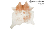 Beige And White Cowhide Rug #8661