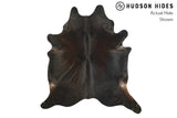 Solid Black Cowhide Rug #8751
