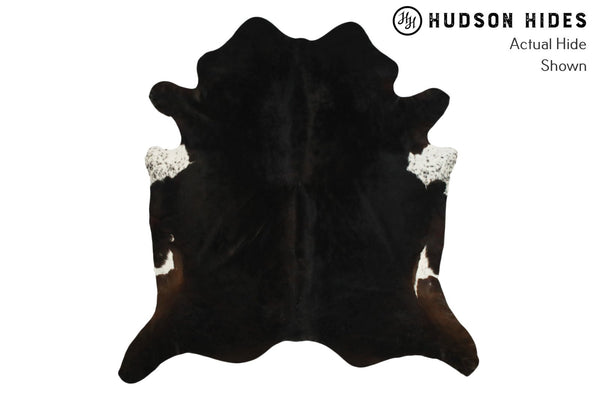Solid Black Cowhide Rug #8761