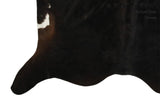 Solid Black Cowhide Rug #8761
