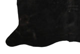 Solid Black Cowhide Rug #9043