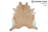 Beige And White Cowhide Rug #9224