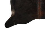 Solid Black Cowhide Rug #9282