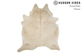 Beige And White Cowhide Rug #9297