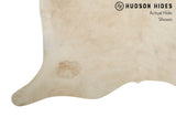 Beige And White Cowhide Rug #9297