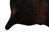 Solid Black Cowhide Rug #9365