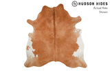 Beige And White Cowhide Rug #9378